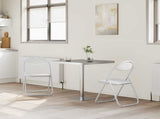 Folding Chair 2 pcs White 48 x 43.5 x 81 cm Faux Leather 42029057