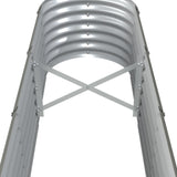 Garden Raised Bed Galvanised Steel 332x40x36 cm Grey 318884