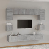 8 Piece TV Cabinet Set Grey Sonoma Engineered Wood 3114420