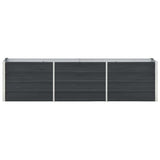 Garden Raised Bed Galvanised Steel 240x40x45 cm Anthracite 47047