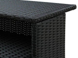 5 Piece Garden Bar Set with Cushions Poly Rattan Black 3095423