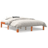 Bed Frame without Mattress Wax Brown 140x190 cm Solid Wood Pine 844167