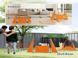 Seven-Piece Dog Agility Equipment Set with Weave Poles, Jump Ring, Hurdle, Pause Box, Carry Bag, T3398P349781