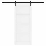 Sliding Door ORKDAL 86 x 211 cm Engineered Wood White and Black 3450327