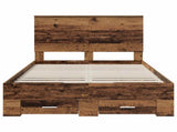 Bed Frame with Headboard Old Wood 120 x 190 cm Engineered Wood 3409674