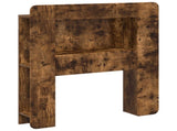 Headboard Cabinet with Storage Smoked Oak Engineered Wood 8001251