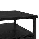 Bedside Cabinet Black Oak 40 x 42 x 55 cm Engineered Wood 881885