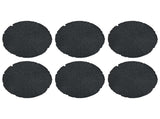 Stepping Stone 6 pcs Black 45 x 1.8 cm Rubber 42030074
