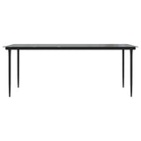 9 Piece Garden Dining Set Black PVC Rattan 3099220