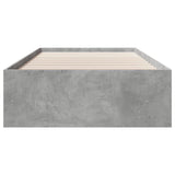 Bed Frame Grey Sonoma Engineered wood, Plywood 90x200 cm 3295679