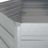 Garden Raised Bed 129x77 cm Galvanized Steel Silver 316898