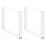 Coffee Table Legs U-Shaped 2 pcs White 60x cm Steel 4013161
