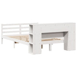 Bookcase Bed without Mattress White 160x200 cm Solid Wood Pine 3321857