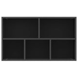 Book Cabinet/Sideboard Black 50x25x80 cm Engineered Wood 800163