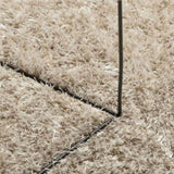 Rug ISTAN High Pile Shiny Look Beige 100x200 cm 375651