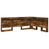 Storage Headboard with Shelf Smoked Oak 140 cm Engineered Wood 3335489
