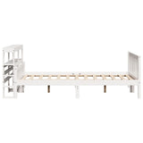Bed Frame without Mattress White 160x200 cm Solid Wood Pine 3305909