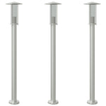 ZNTS Outdoor Floor Lamps 3pcs Silver 100 cm Stainless Steel 4006352