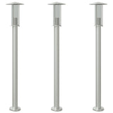 ZNTS Outdoor Floor Lamps 3pcs Silver 100 cm Stainless Steel 4006352