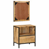 Bathroom Furniture Set Multicolour Solid mango wood and iron 3217114