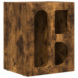 Bedside Table Smoked Oak 40 x 35 x 50 cm Engineered Wood 891254