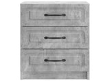 Bedside Cabinet Concrete Grey 43 x 41 x 63.5 cm Engineered Wood 895708
