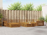 Outdoor Sofa Set 7 pcs Natural Solid Acacia Wood 3373784