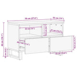 TV Units with Drawer White 70 x 33 x 46 cm Engineered wood 4017973