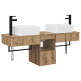 Bathroom Furniture Set 3 pcs Artisan Oak Engineered Wood 3405606