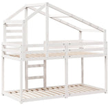 Bunk Bed without Mattress White 90x190 cm Single Solid Wood Pine 3281965