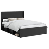 Bed Frame with Storage and Headboard Black 135 x 190 cm 3414220