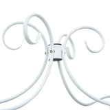 284473 Canopy Bed Frame without Mattress White Metal 180x200 cm Super King