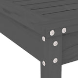 5 Piece Garden Dining Set Grey Solid Wood Pine 3157711