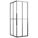 Shower Cabin Half Frosted ESG 90x70x180 cm Black 151854