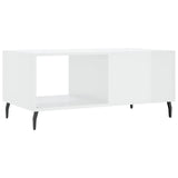 Coffee Table High Gloss White 90x50x40 cm Engineered Wood 829230