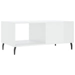 ZNTS Coffee Table High Gloss White 90x50x40 cm Engineered Wood 829230