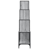 Bookcase Grey Sonoma 122x30x132 cm Engineered Wood and Metal 845444