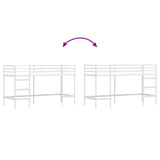 Kids'Loft Bed Frame White 74.5 x 190 cm Steel 42020766