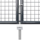 Mesh Garden Gate Anthracite 300x125 cm Galvanised Steel 154530