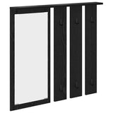 Wall-Mounted Coat Rack with Shelf Black oak 84 x 10 x 80 cm 874492