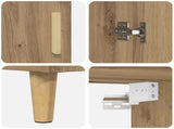 Highboard Artisan Oak 69.5 x 32.5 x 180 cm Engineered Wood 3416035