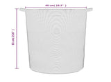 Storage Basket Grey and White 49x65 cm Cotton 358494