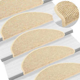 Stair Mat Set of 15 Beige 91% polypropylene, 9% polyester 326903
