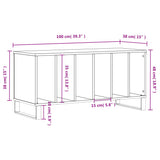 Record Cabinet Grey Sonoma 100x38x48 cm Engineered Wood 831762