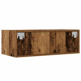 TV Cabinet with LED Lights Old Wood 75x35.5x25 cm 860236