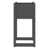 Planters 2 pcs Grey 40x40x81 cm Solid Wood Pine 822127