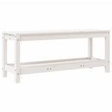 Garden Bench White 108x35x45 cm Solid Wood Pine 832383
