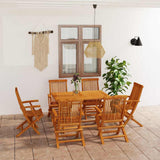 7 Piece Garden Dining Set Solid Teak Wood 3059604