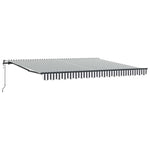Automatic Retractable Awning Anthracite and White 400x300 cm 3310232
