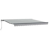 Automatic Retractable Awning Anthracite and White 400x300 cm 3310232